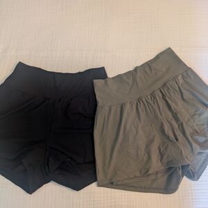 Women's Black and Gray Shorts